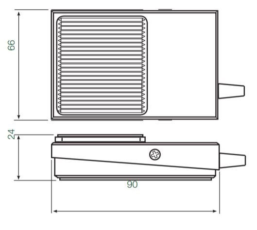 dimensions en mm de la pédale 6289