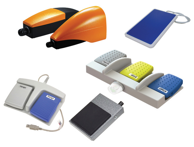 commande au pied pour milieux medical et industrielle. interrupteur electrique ou pneumatique. 