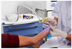 application pedale pour podologue