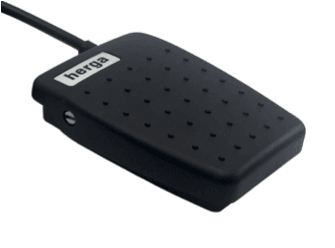 6225 herga pédale au pied en plastique noir