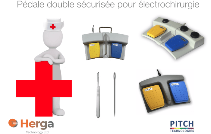 Pédale double sécurisée pour électrochirurgie