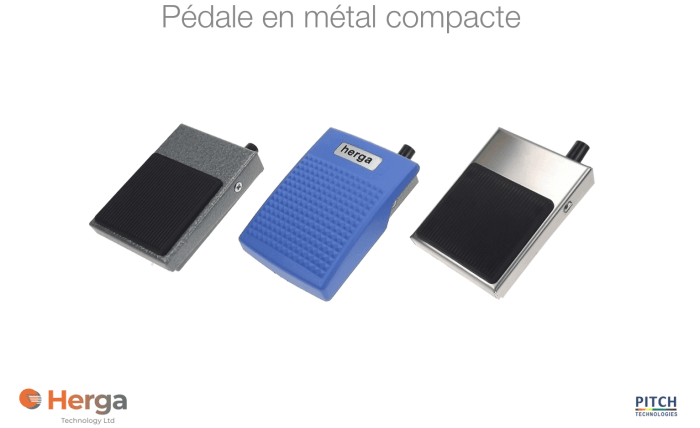 pedale compacte en metal pour industrie et medical